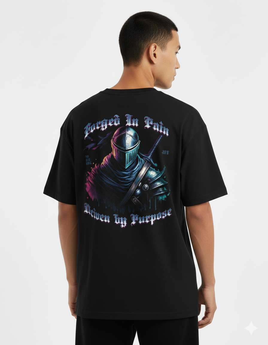 Camiseta   Oversized   Forged In Pain Preta