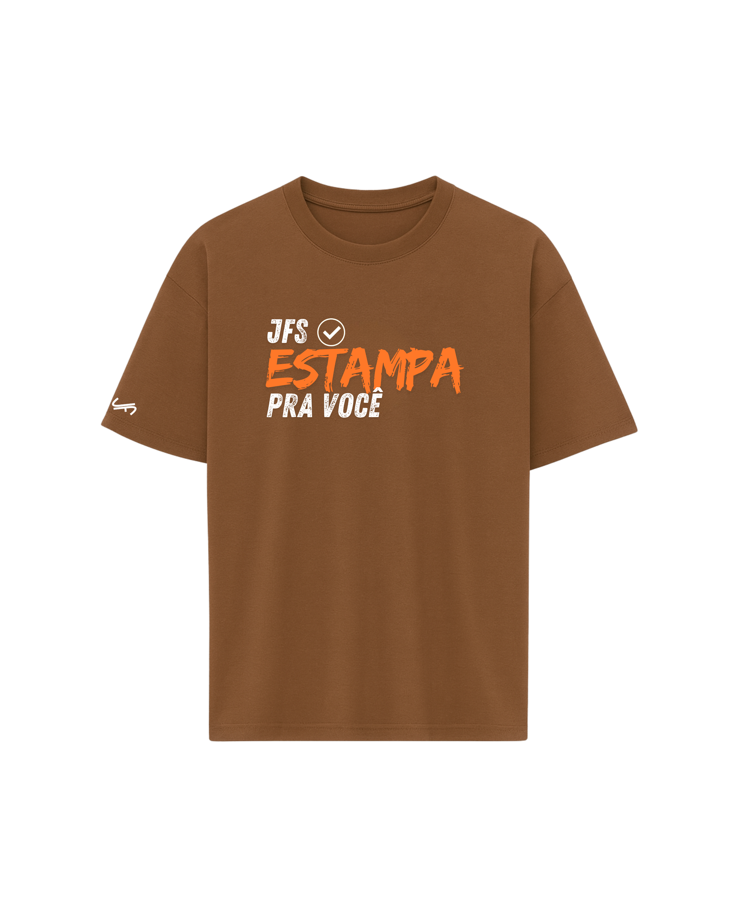 Camiseta   Oversized   Personalizada   Marrom